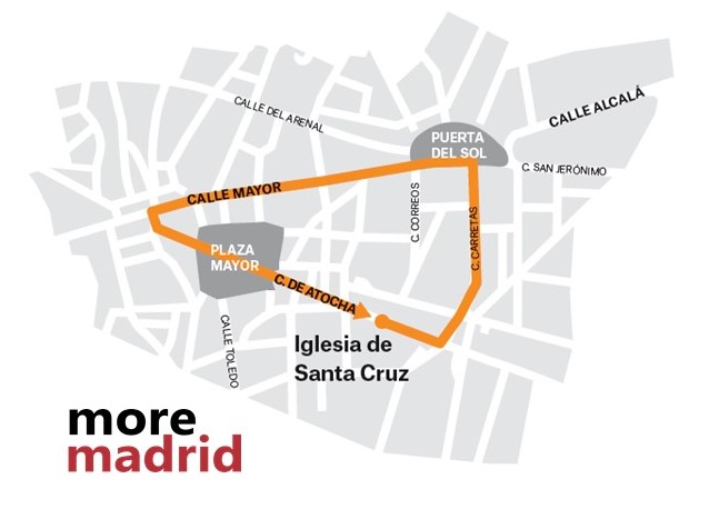Recorrido Procesión de El Santo Entierro - More Madrid